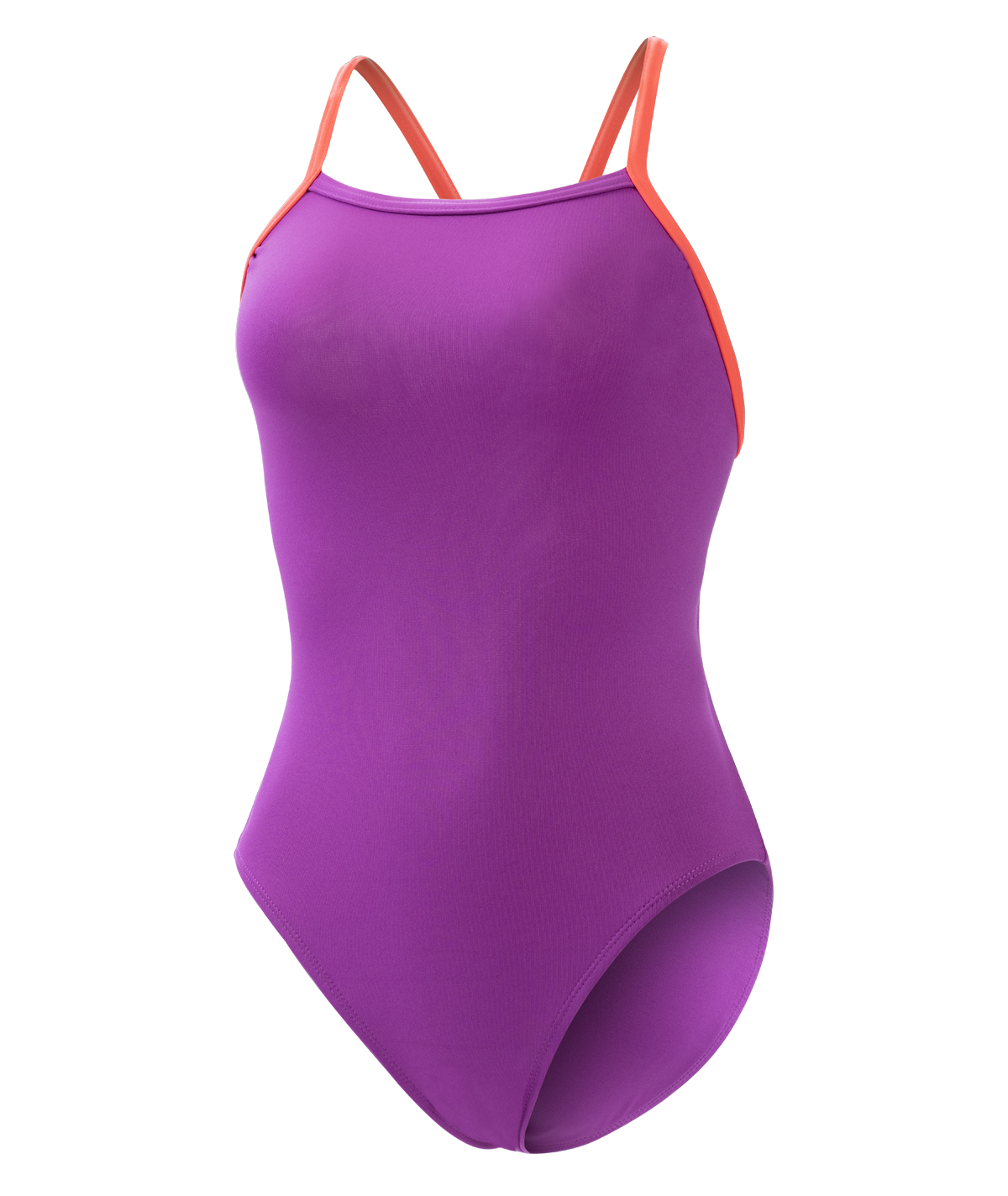 Women's Uglies Solid Purple V-Back One Piece Swimsuit