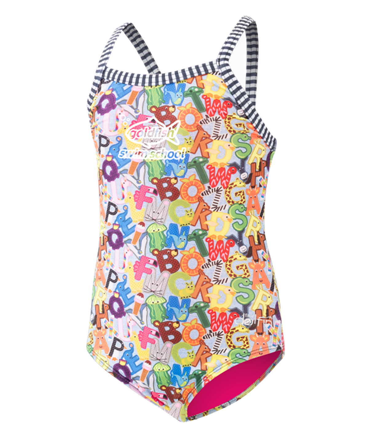Goldfish Little Dolfin Girls' Alphabet Soup One Piece Swimsuit