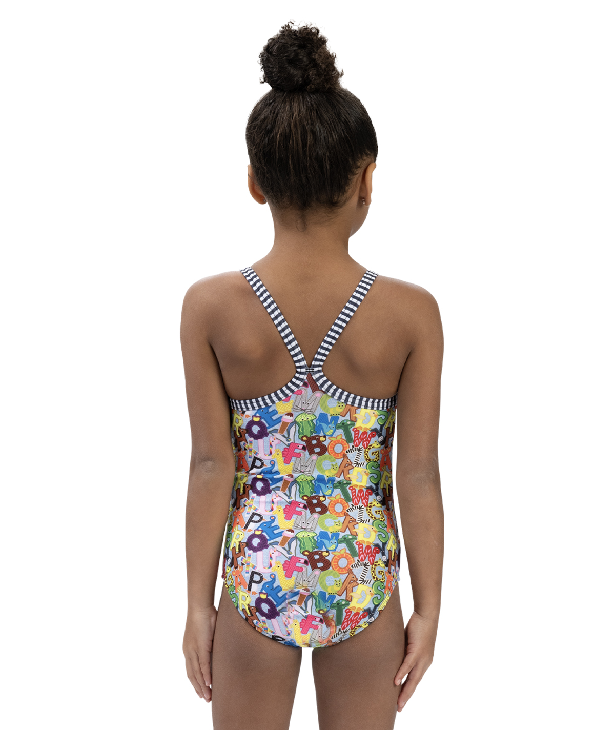 Little Dolfin Girls' Alphabet Soup One Piece Swimsuit