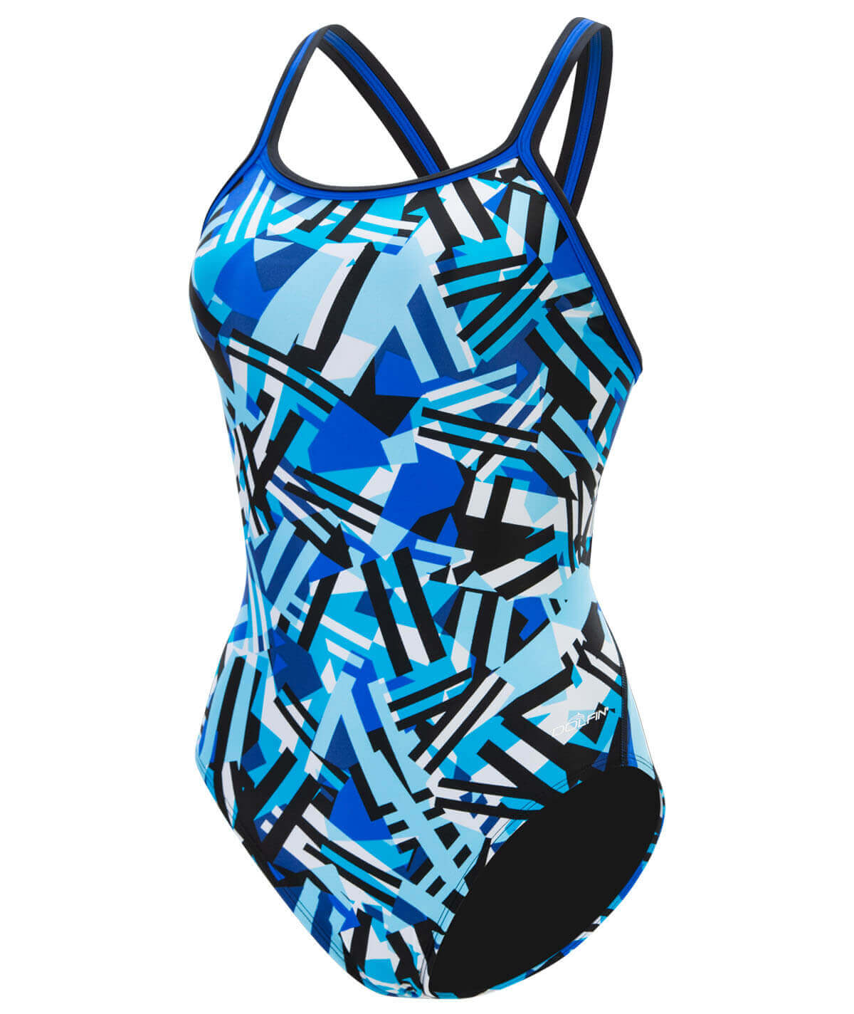 Xtrasleek Women's Tectonic and Sonar Print DBX Back One Piece Swimsuit