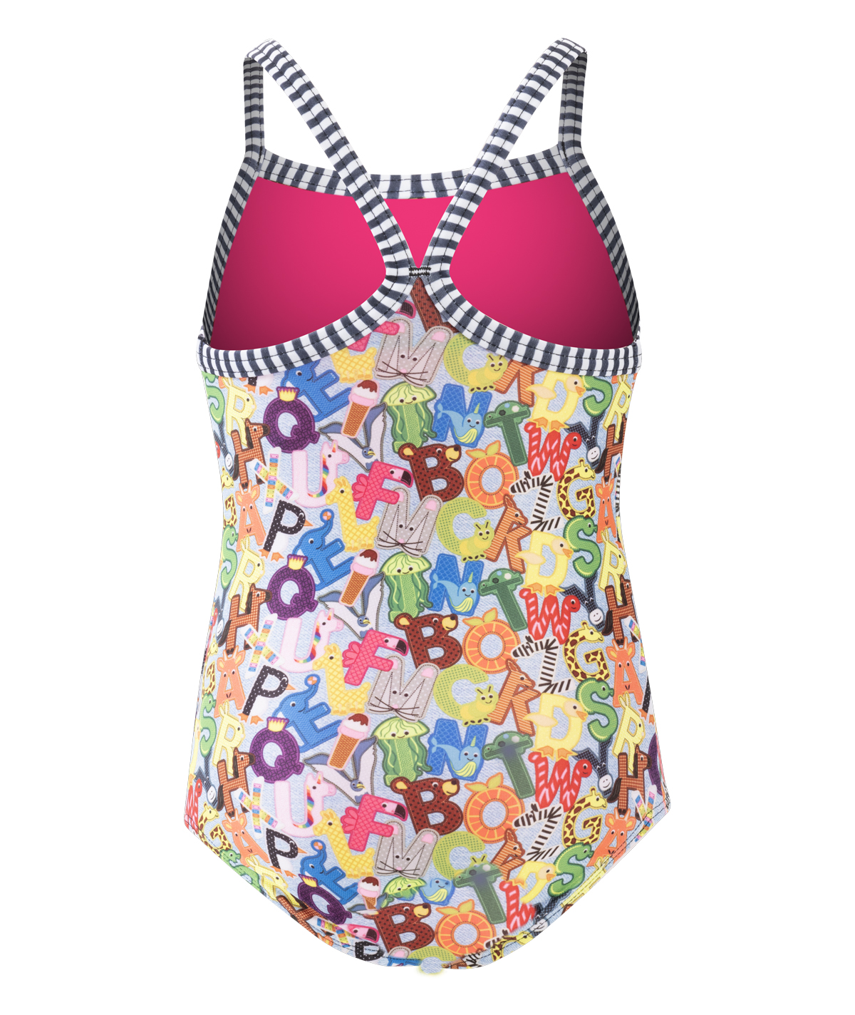 Little Dolfin Girls' Alphabet Soup One Piece Swimsuit