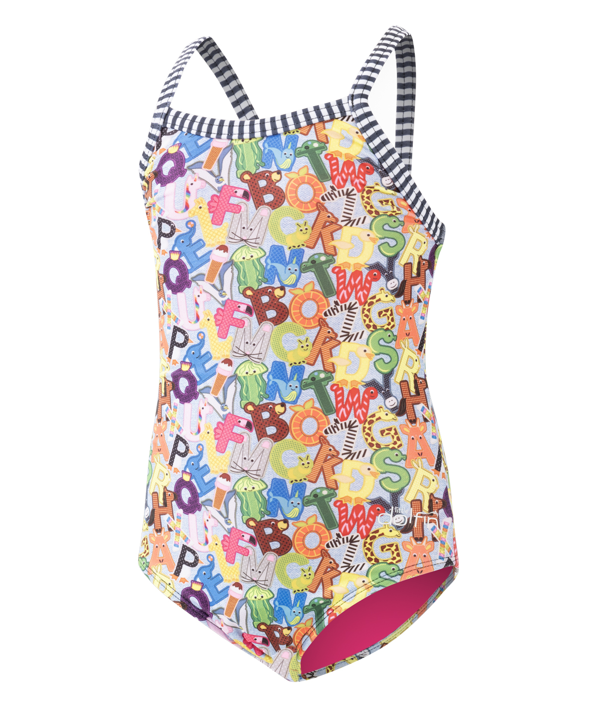 Little Dolfin Girls' Alphabet Soup One Piece Swimsuit