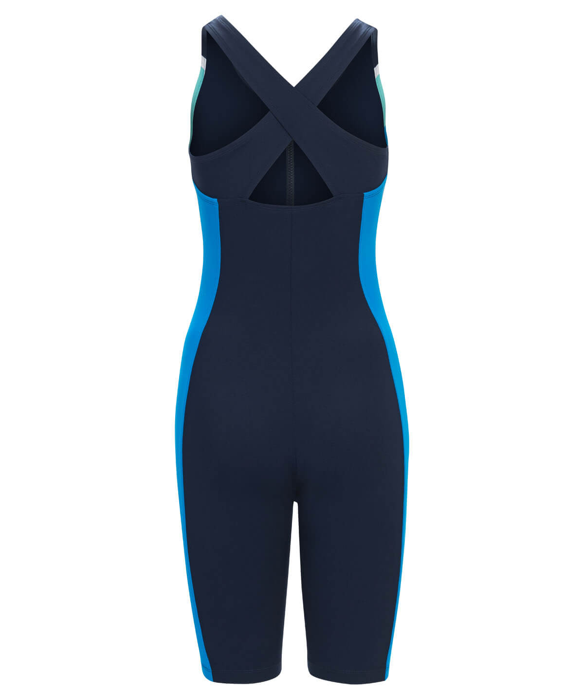 Aquashape Women's Zip-Front Color Block Aquatard Swimsuit