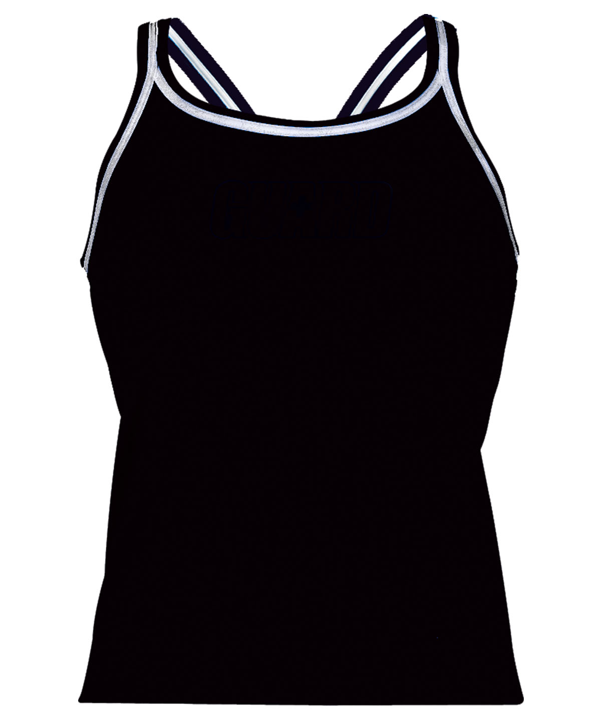 Women's Solid Tankini Top Two Piece Swimsuit