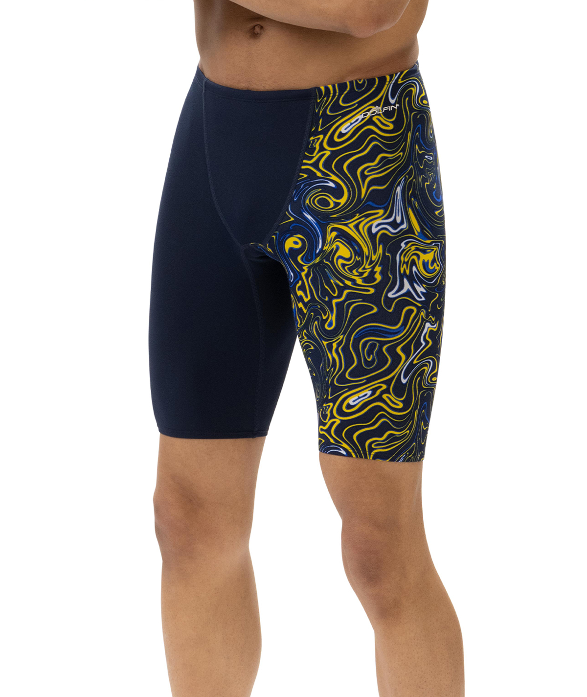 Reliance Men's Printed Vapor and Color Blocked Leg Jammer Swimsuit
