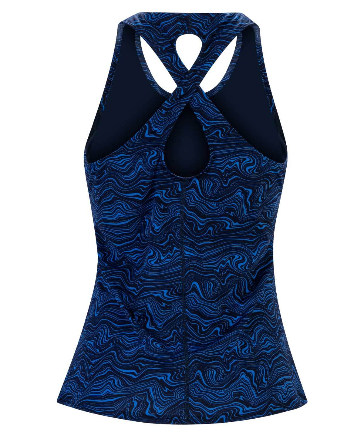 Printed Twist Back Tankini Top