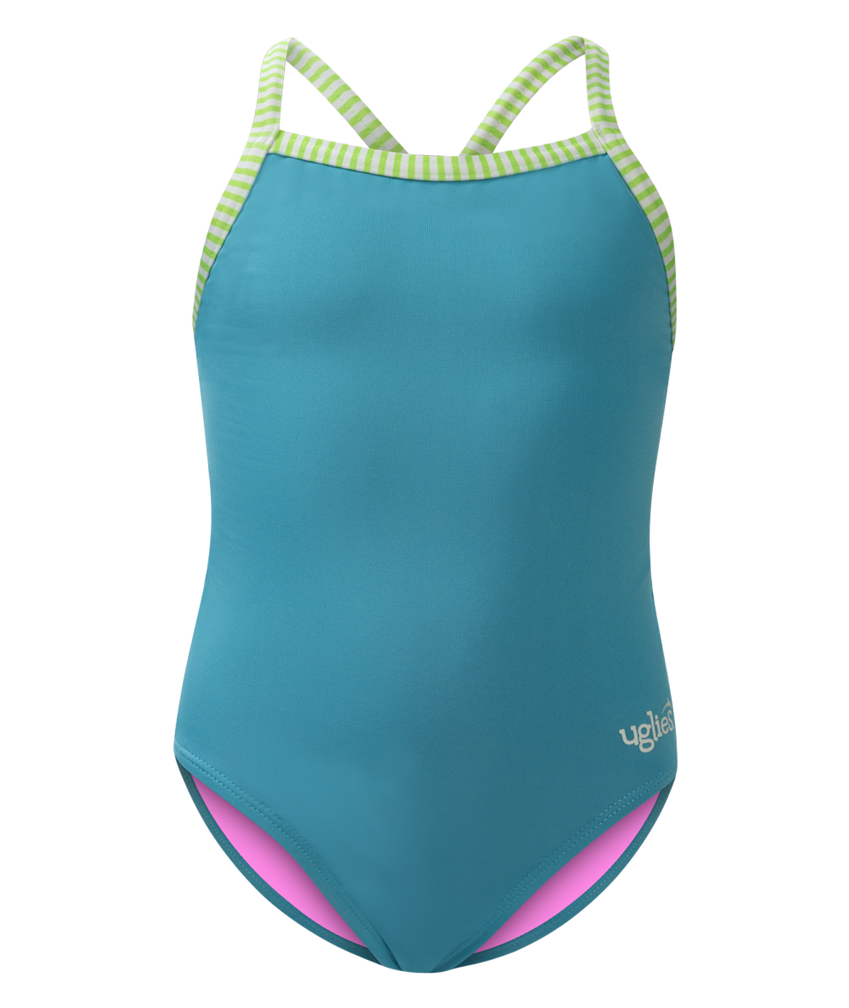 Uglies Girls' Criss-Cross Back One Piece Swimsuit