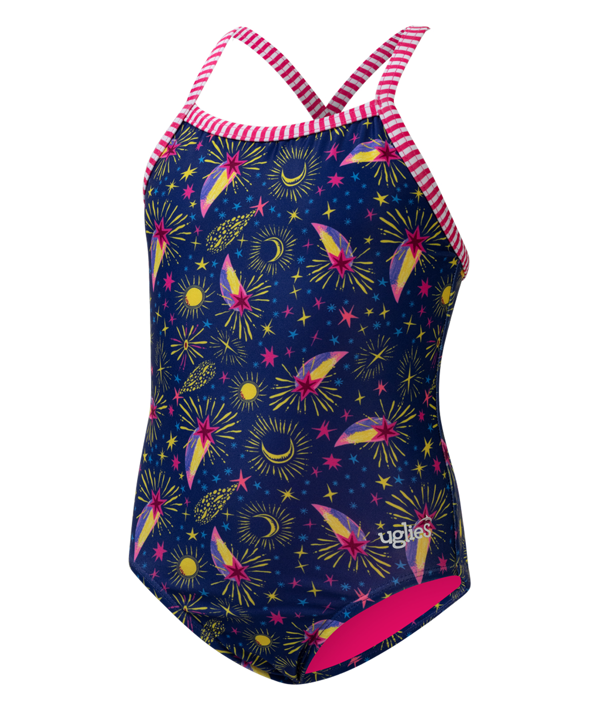 Uglies Girls' Moonlight Criss-Cross Back One Piece Swimsuit
