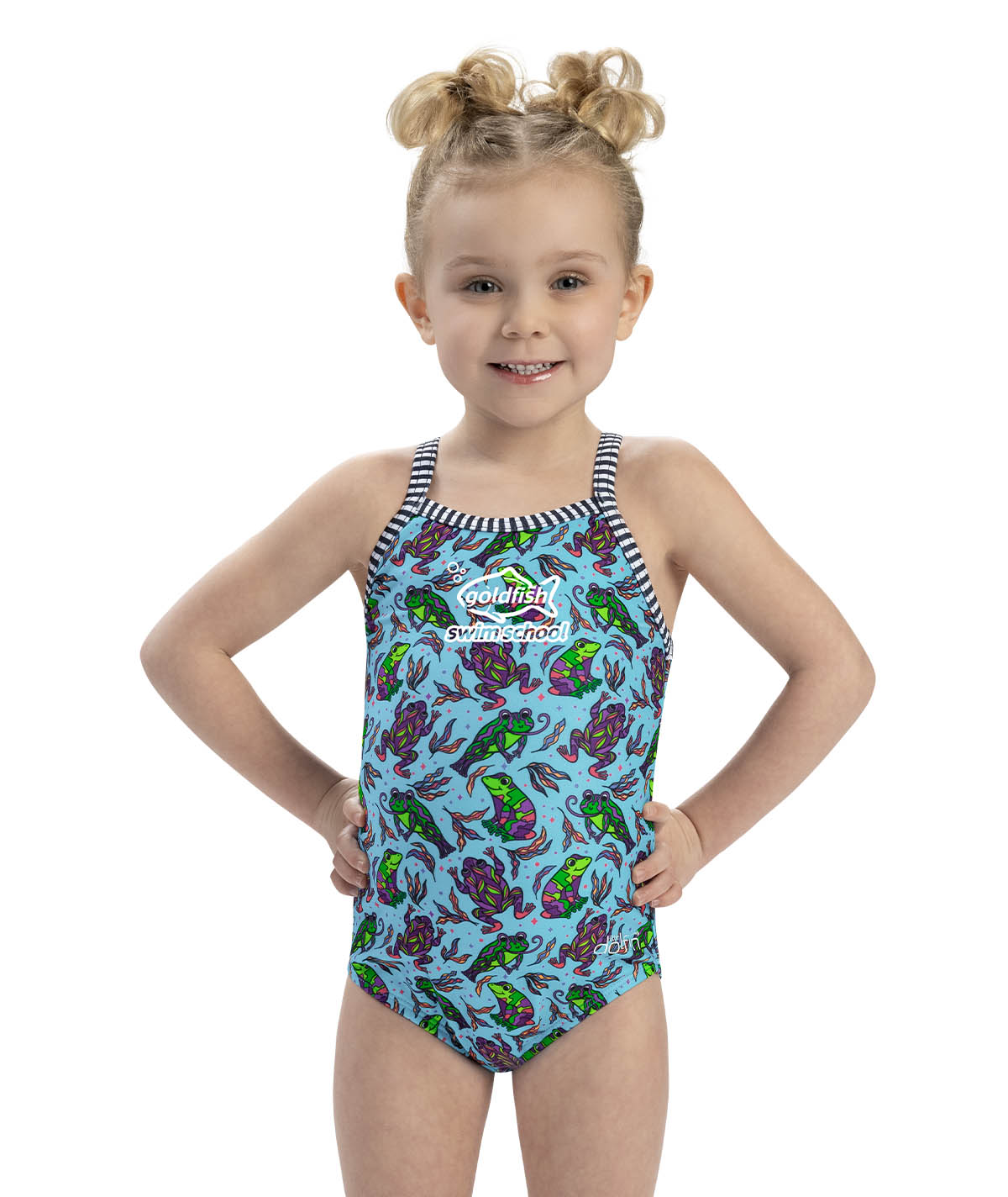 Goldfish Little Dolfin Girls' Ribbit One Piece Swimsuit