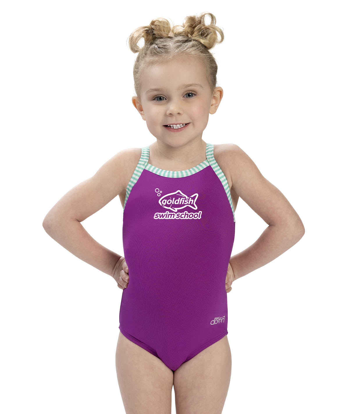 Goldfish Little Dolfin Solid One Piece Swimsuit