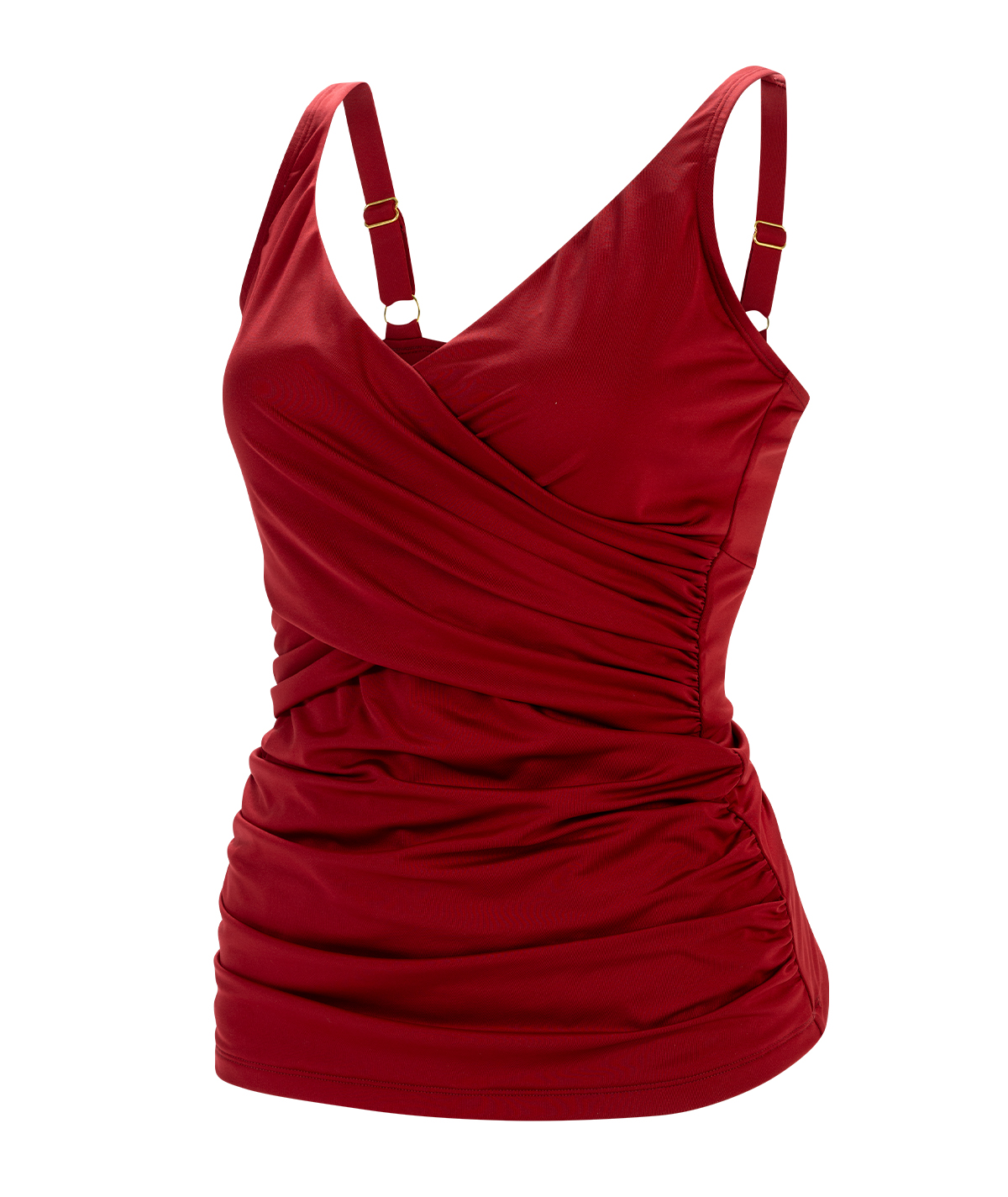Women's Aquashape Solid Wrap Front Tankini Top