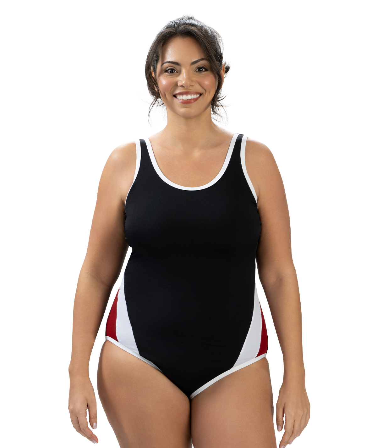 Women's Aquashape Color Blocked Moderate Scoop Back One Piece