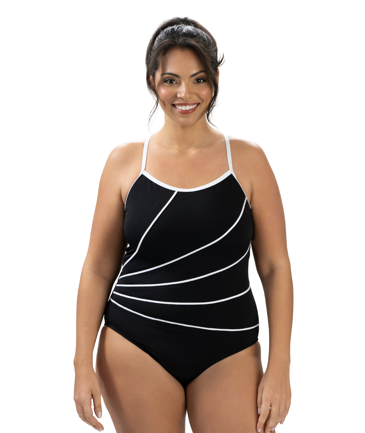 Women's Aquashape  Colorblock Moderate One Piece with Contrast Binding