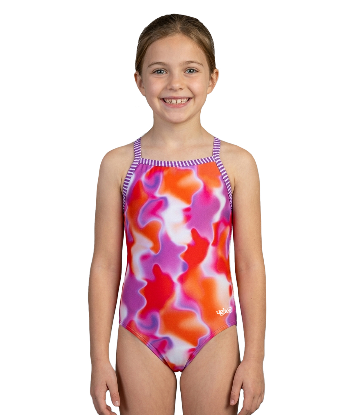Uglies Girls' Radiant Criss-Cross Back One Piece