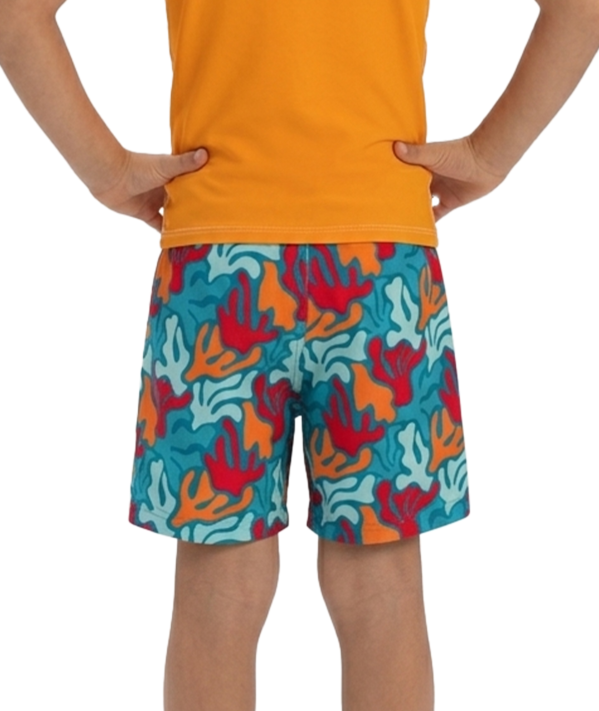 Little Dolfin Boys' Hang Ten Swim Trunks with Elastic Waistband