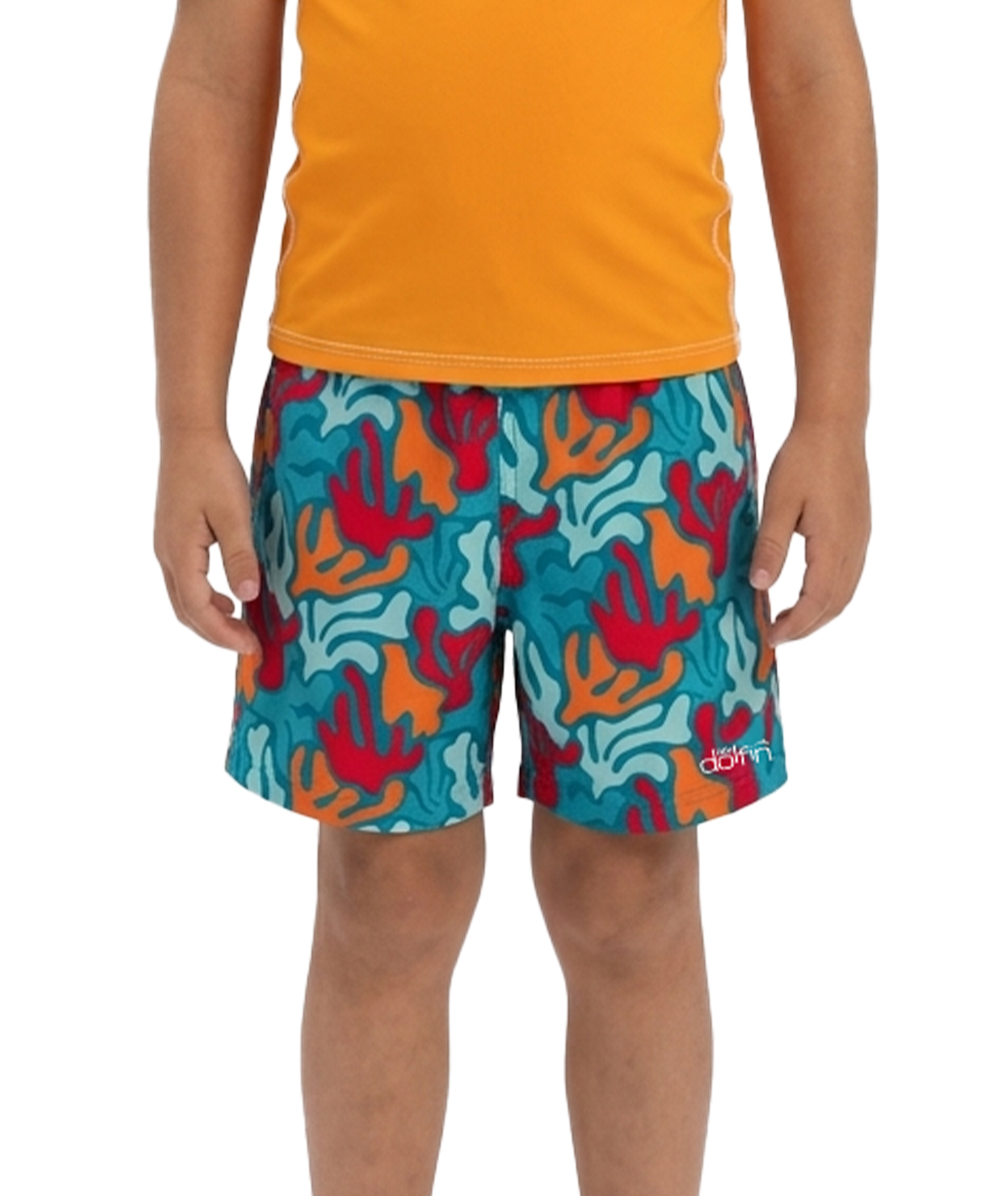 Little Dolfin Boys' Hang Ten Swim Trunks with Elastic Waistband