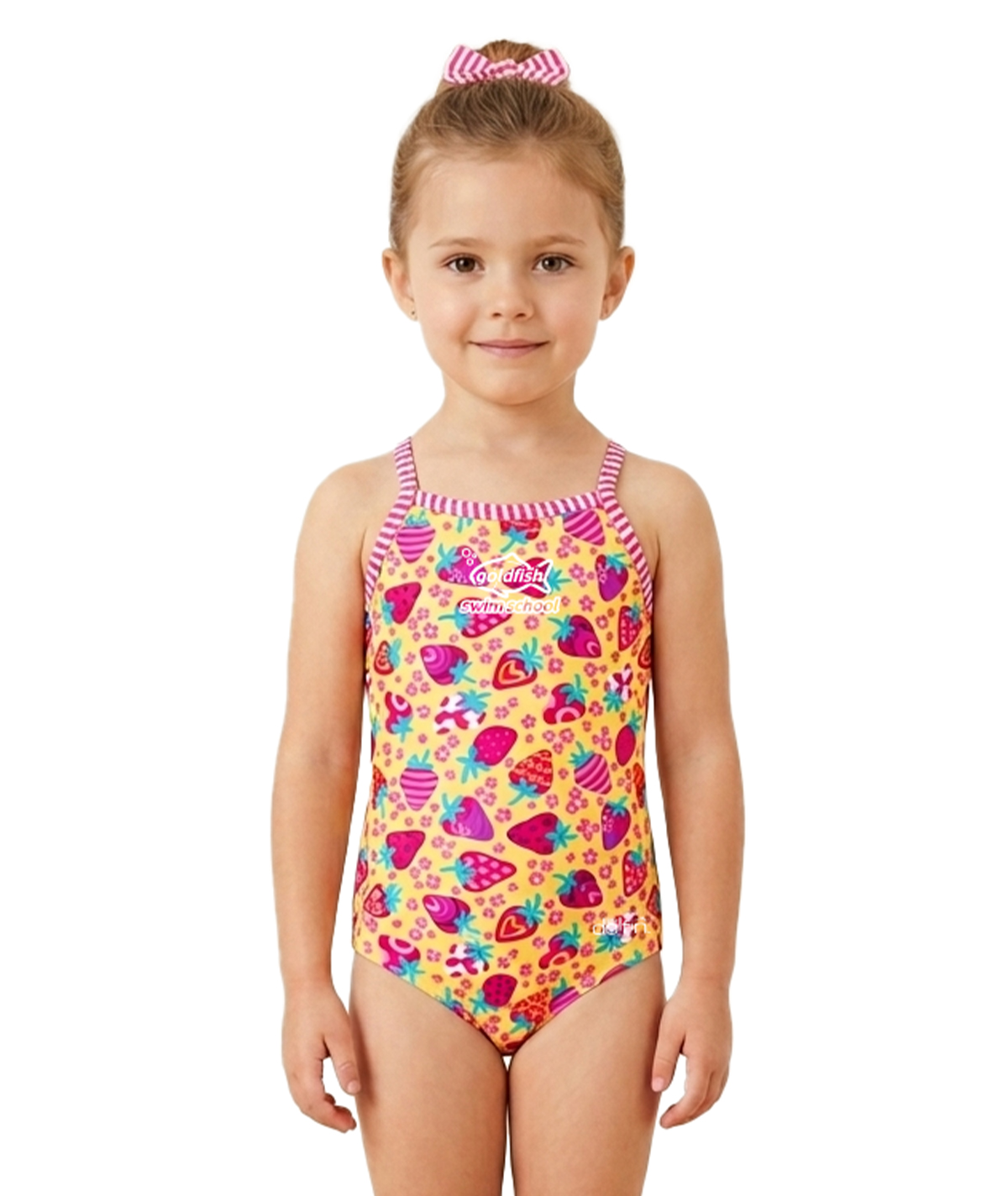 Goldfish Little Dolfin Girls' Berry Sweet One Piece Swimsuit