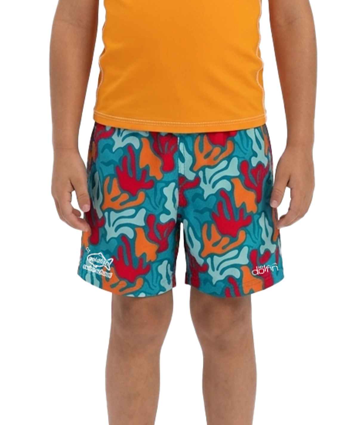 Goldfish Little Dolfin Boys' Hang Ten Swim Trunks with Elastic Waistband