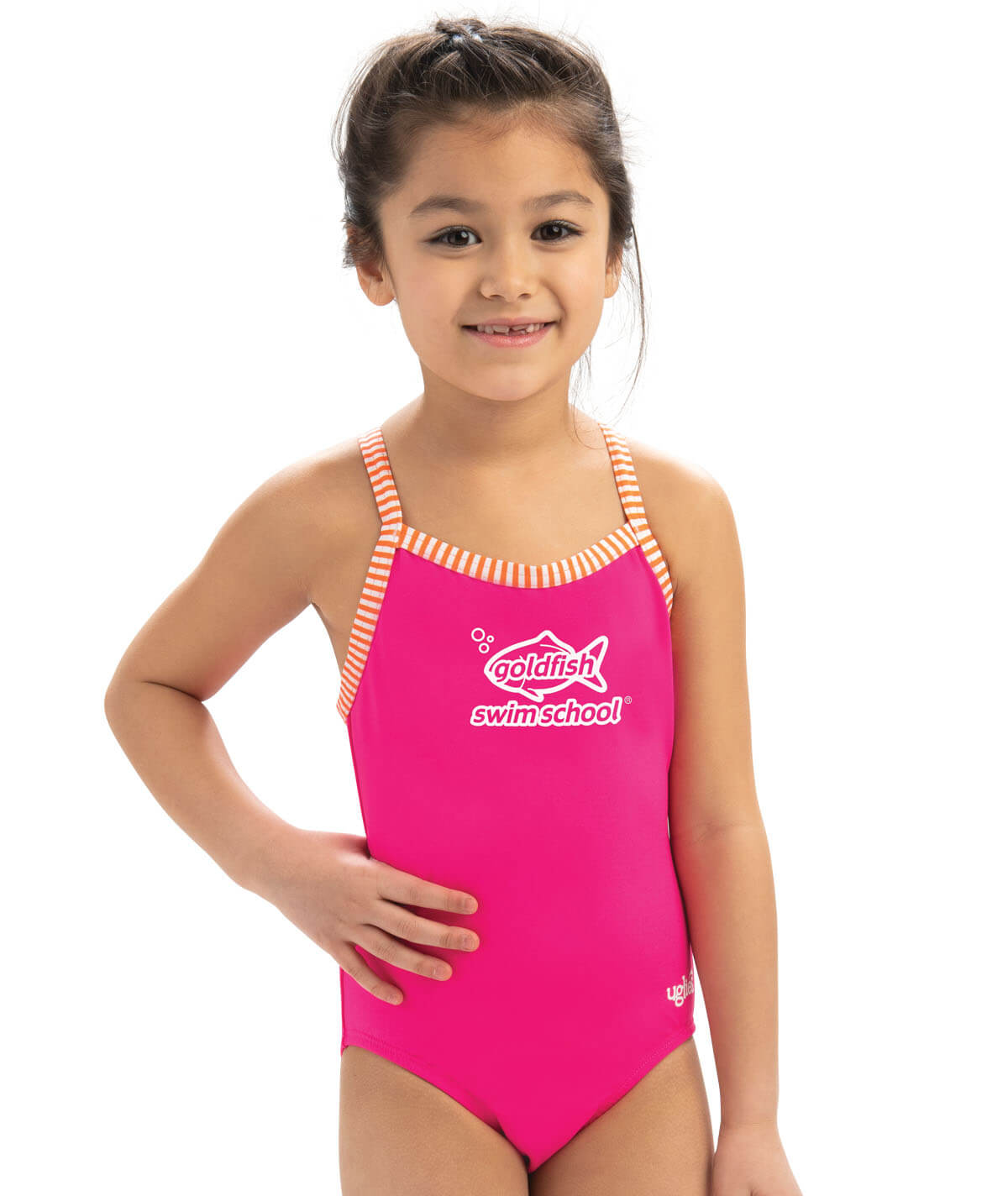 Goldfish Uglies Girl's String Back Solid Color One Piece Swimsuit