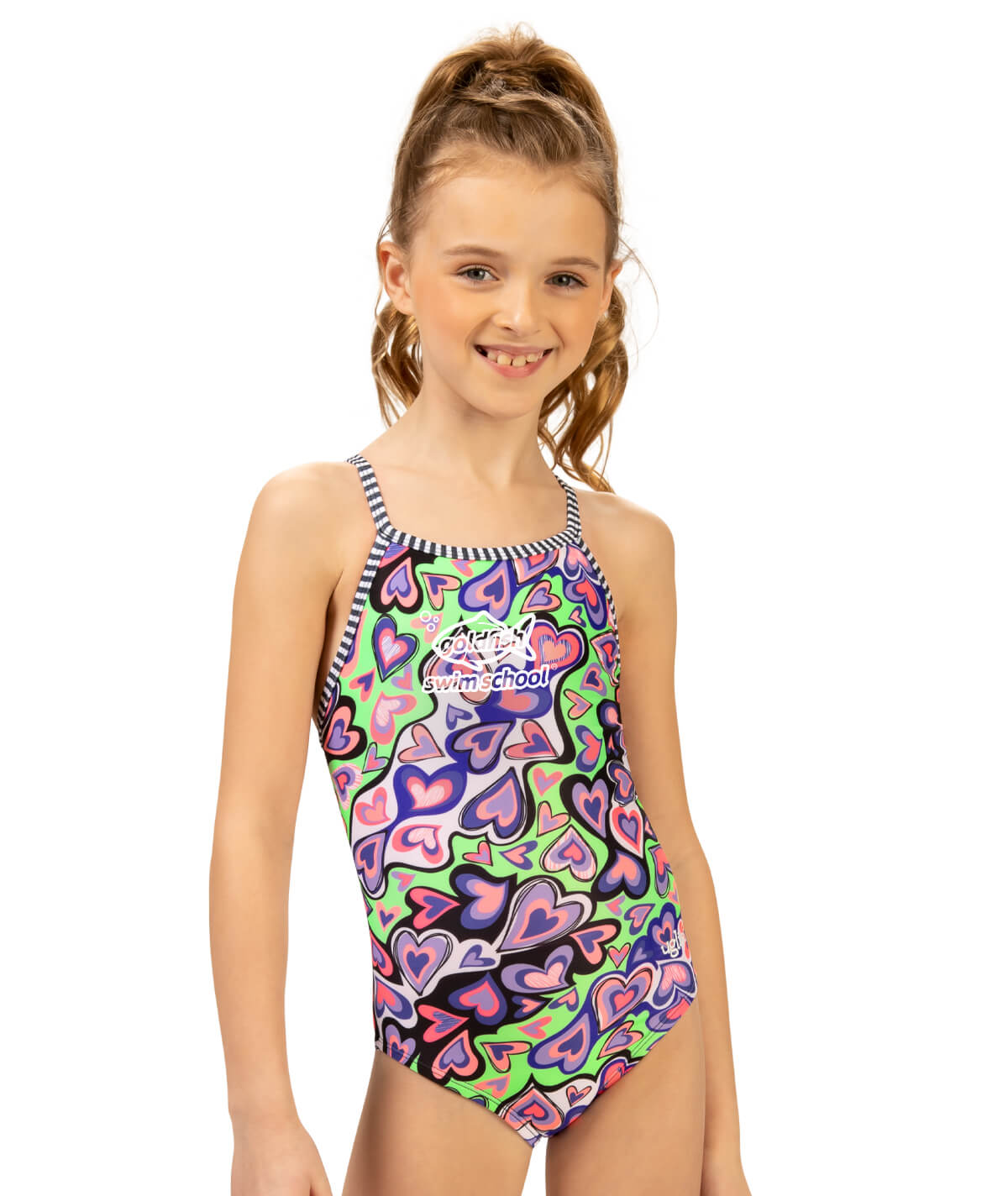 Goldfish Girls Keyhole Back One Piece Swimsuit-9610UF