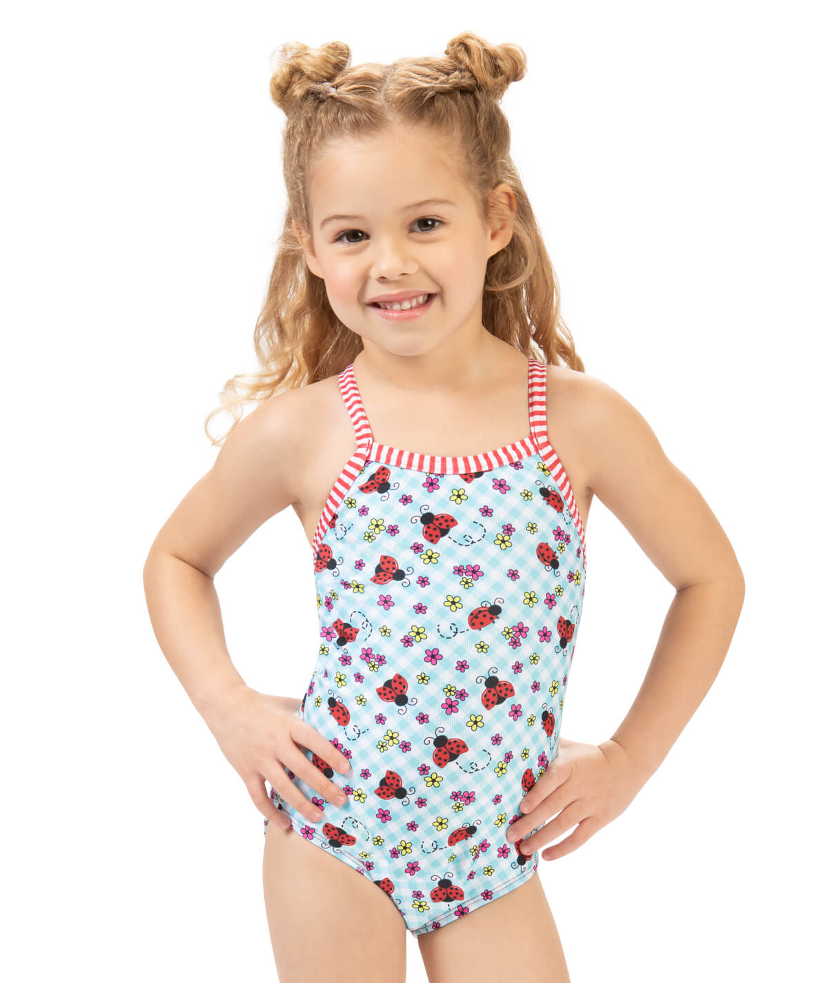 Little Dolfin Girls Printed One Piece Swimsuit