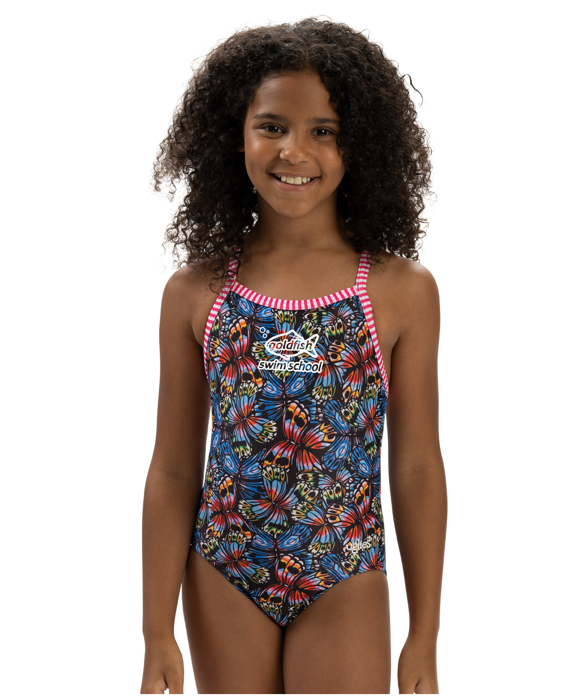 Goldfish Uglies Girls' Flutter By Criss-Cross Back One Piece Swimsuit