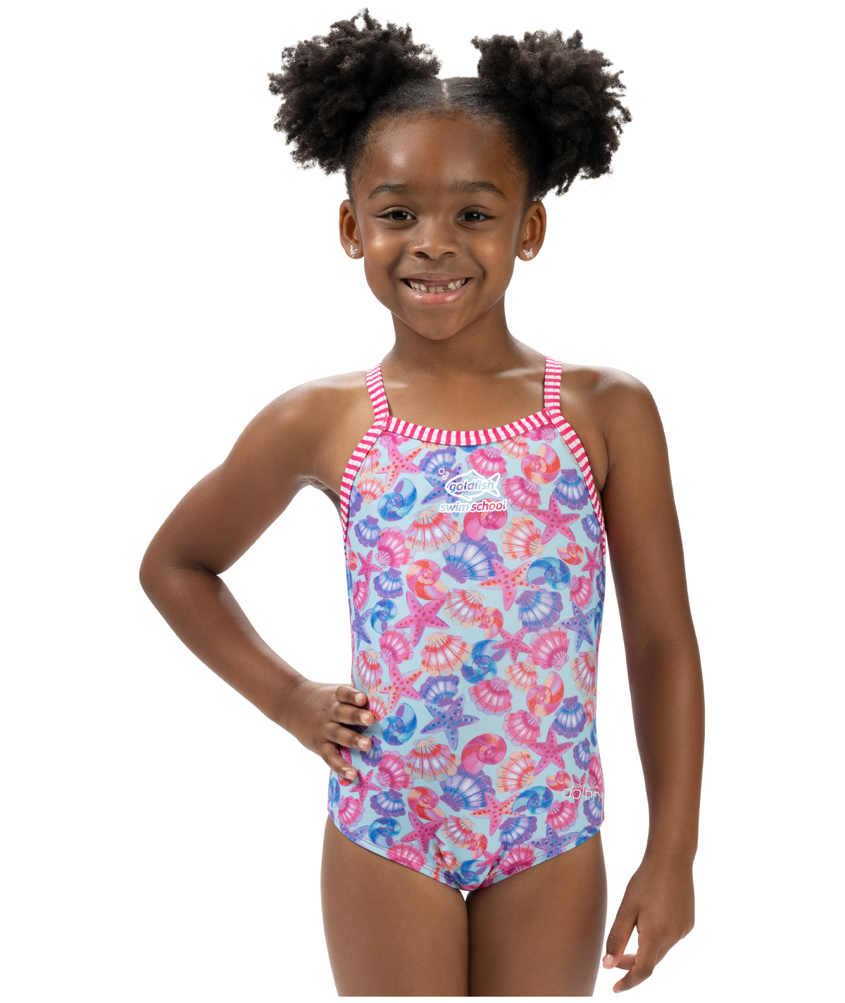 Goldfish Little Dolfin Girls' By the Sea One Piece Swimsuit