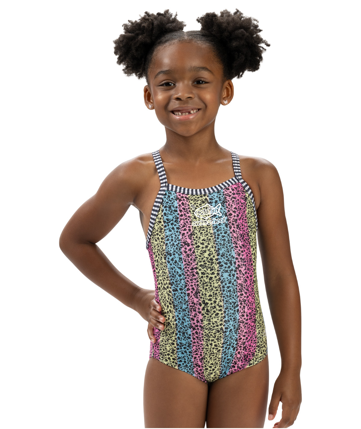 Goldfish Little Dolfin Girls' Floret One Piece Swimsuit