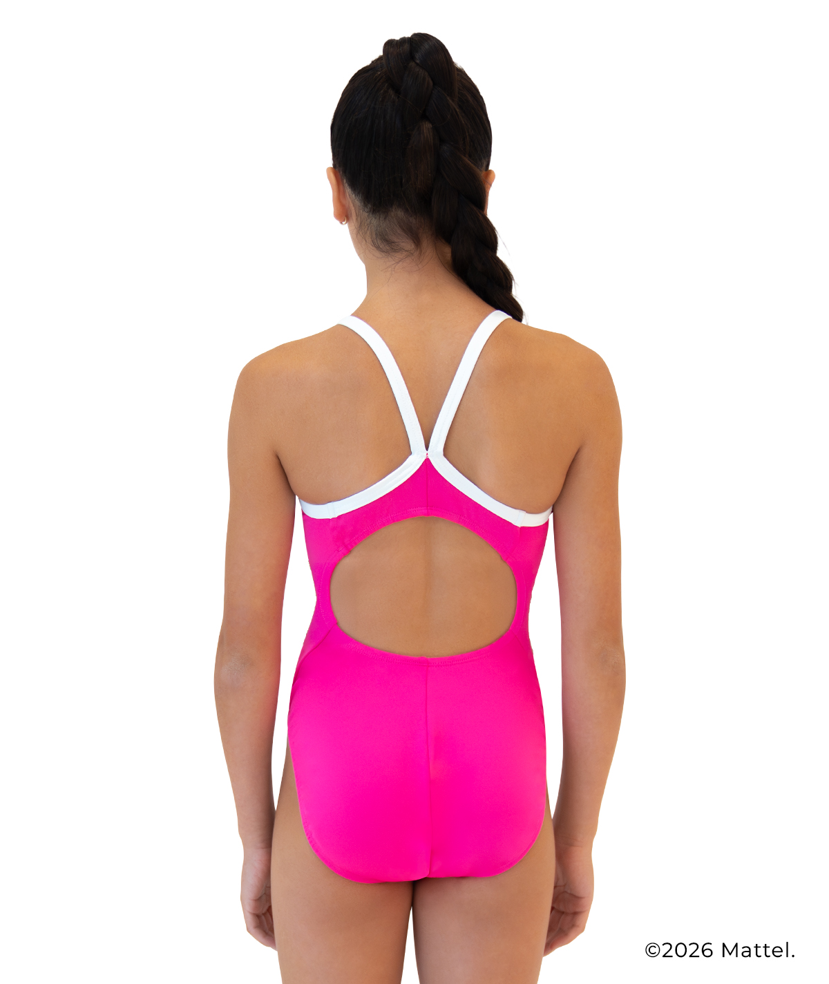 Women's Barbie™  Solid V-Back One Piece