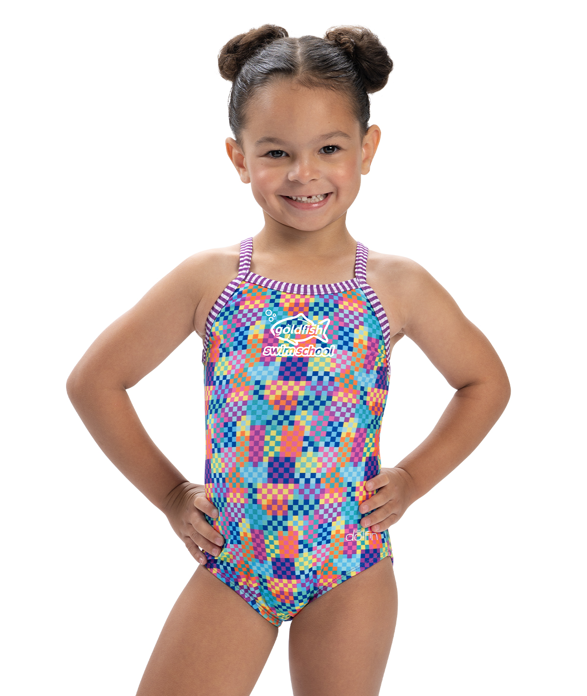 Goldfish Little Dolfin Girls' Build Me Up One Piece Swimsuit