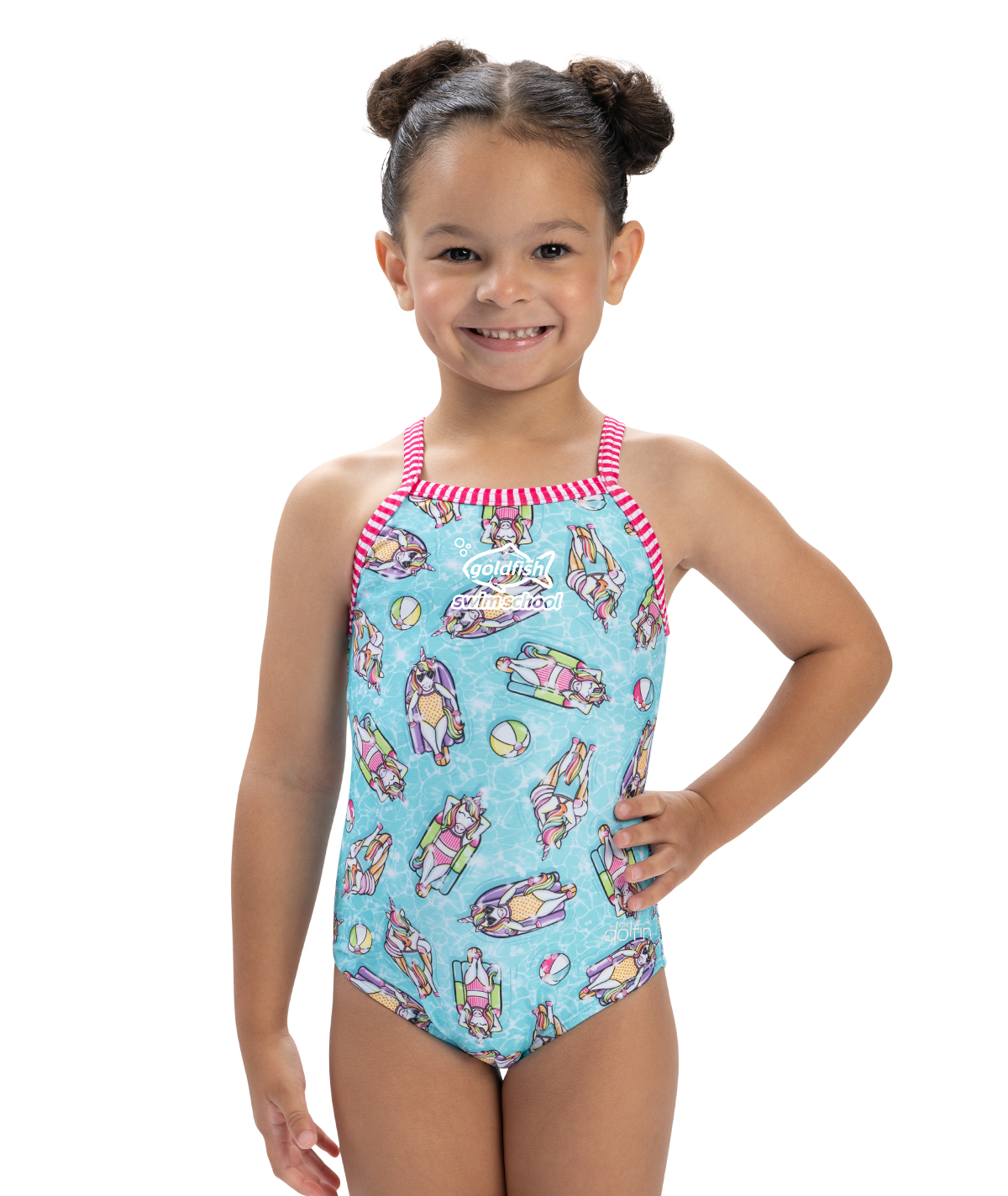 Goldfish Little Dolfin Girls' Splish Splash One Piece Swimsuit