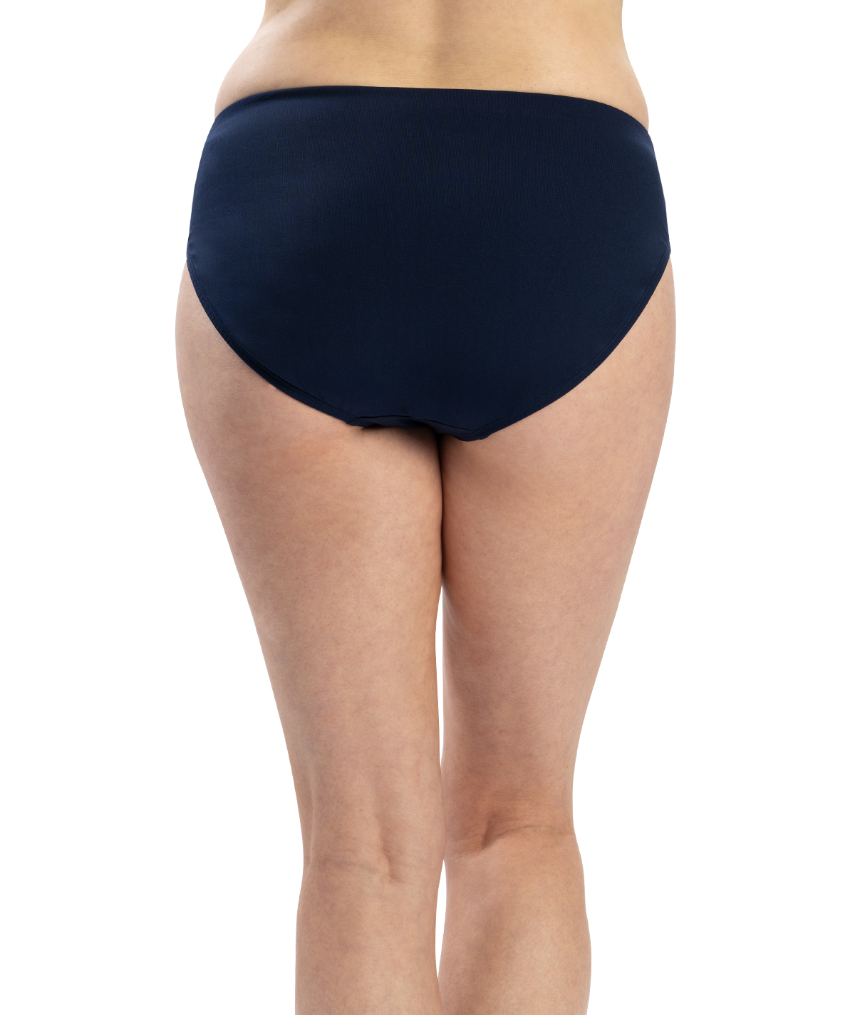 Women's Aquashape Navy Mid-Rise Moderate Brief