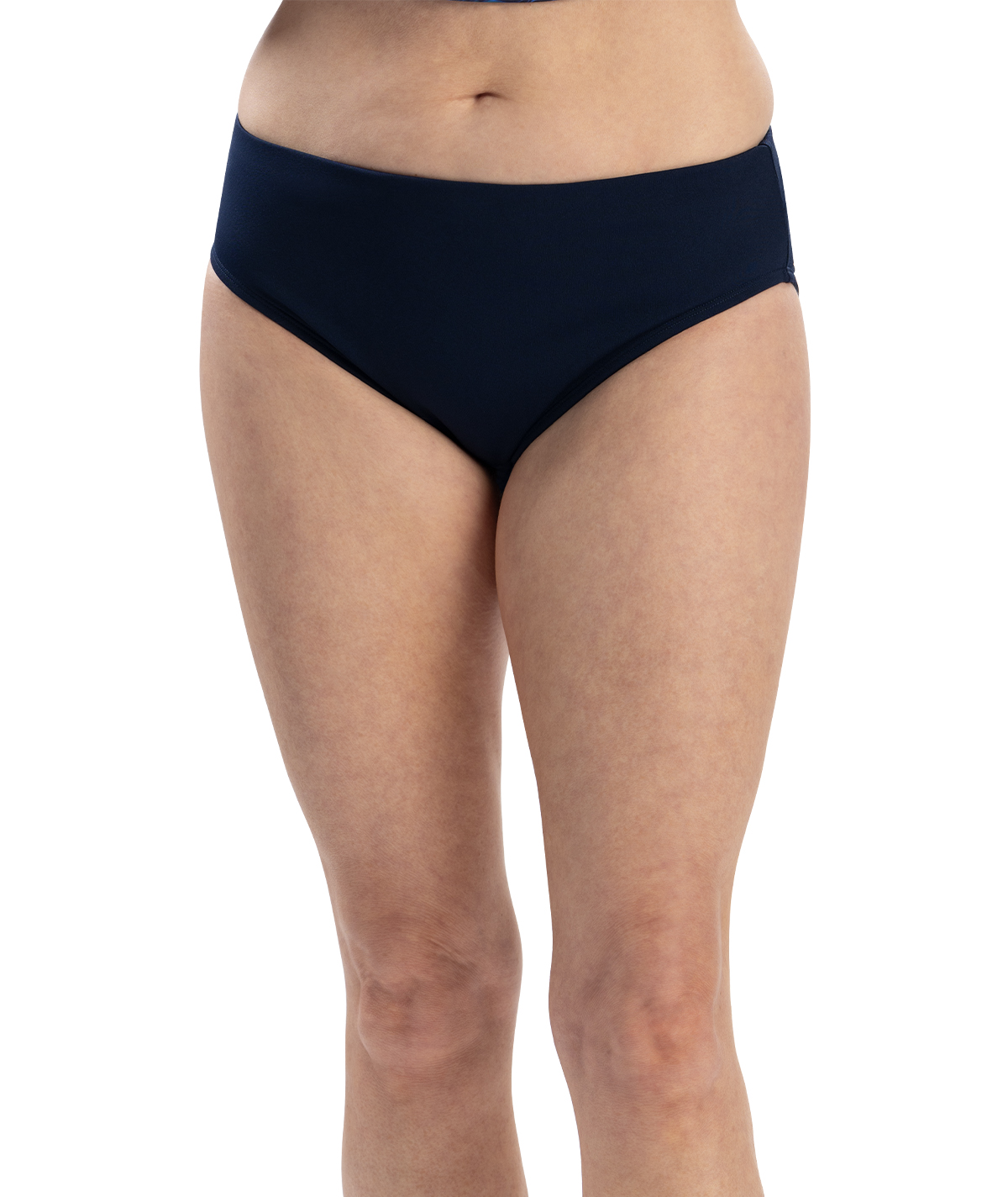 Women's Aquashape Navy Mid-Rise Moderate Brief