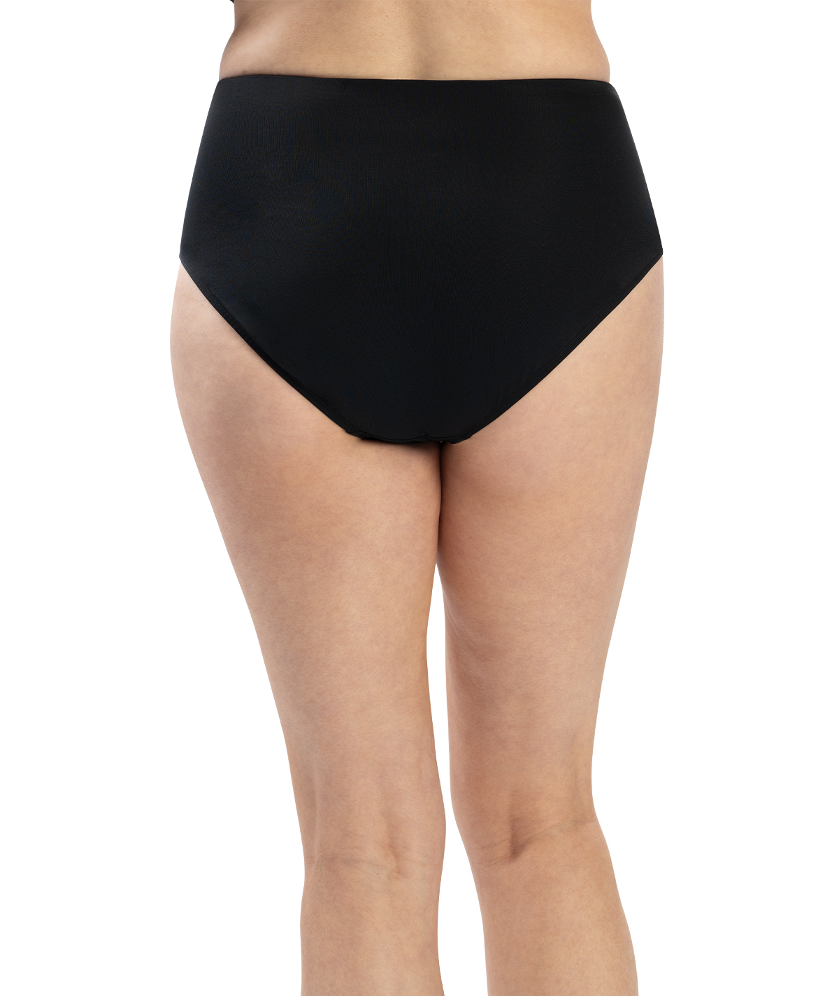 Women's Aquashape Black Racerback Swim Dress with Detachable Brief