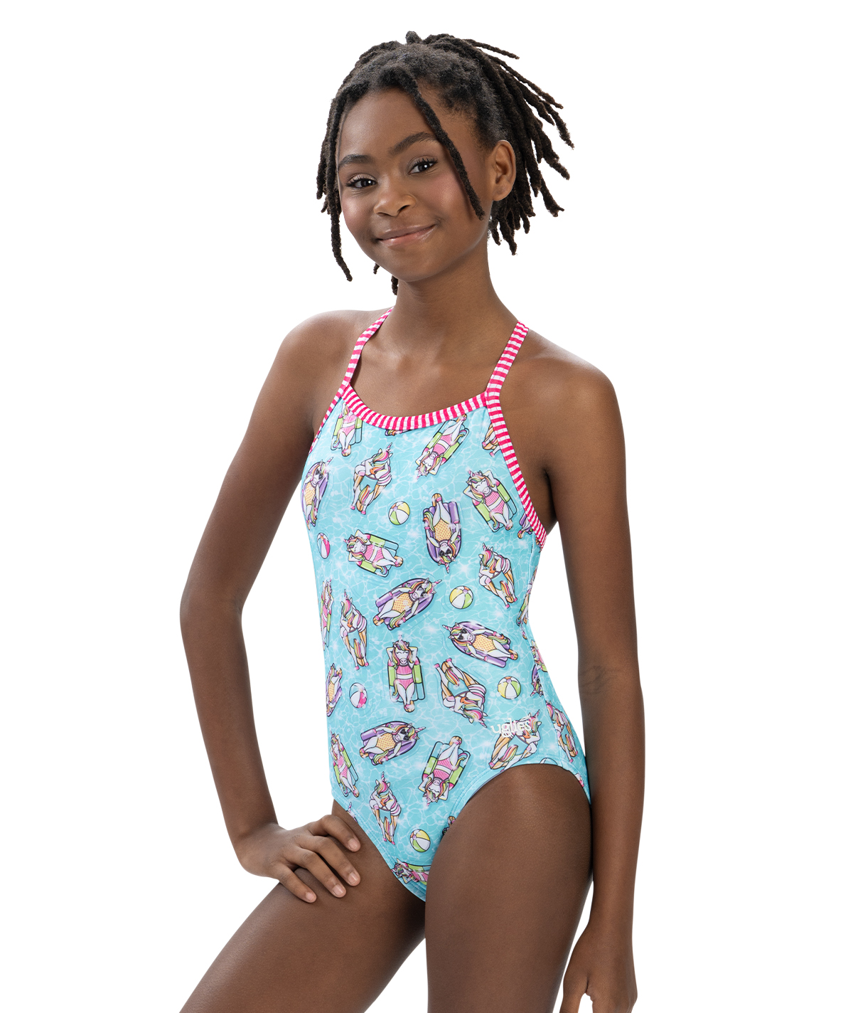 Uglies Girls' Splish Splash Criss-Cross Back One Piece