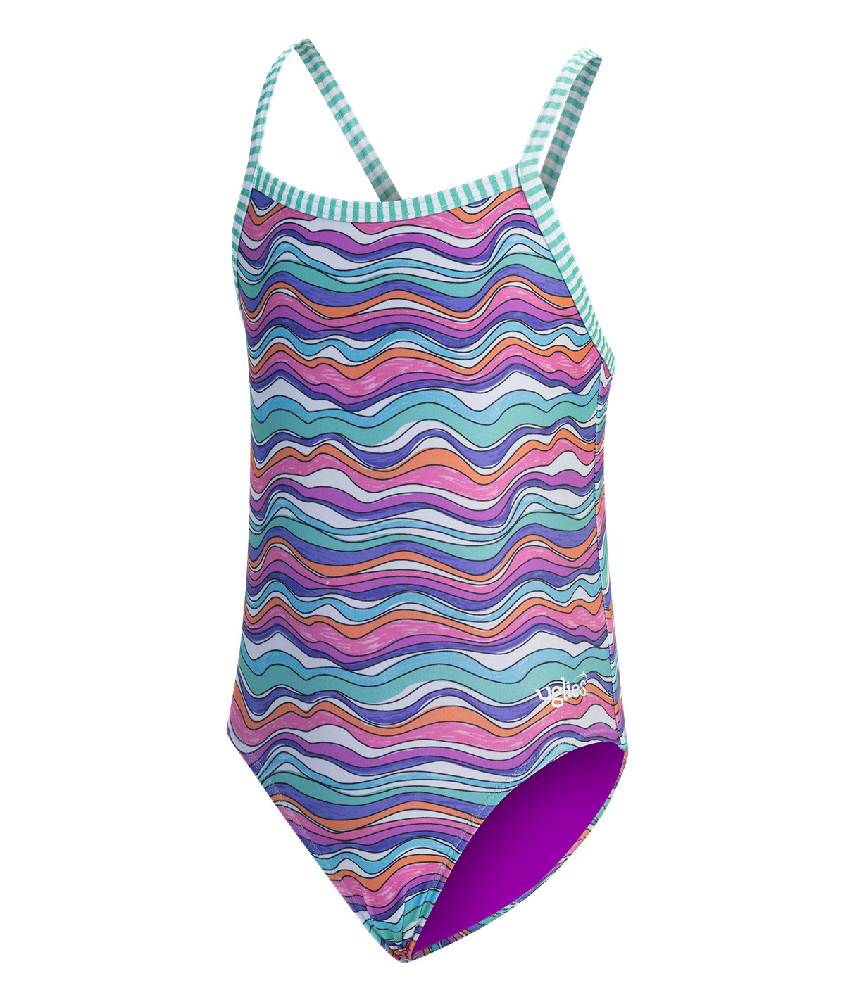 Goldfish Uglies Girl's String Back Print One Piece Swimsuit