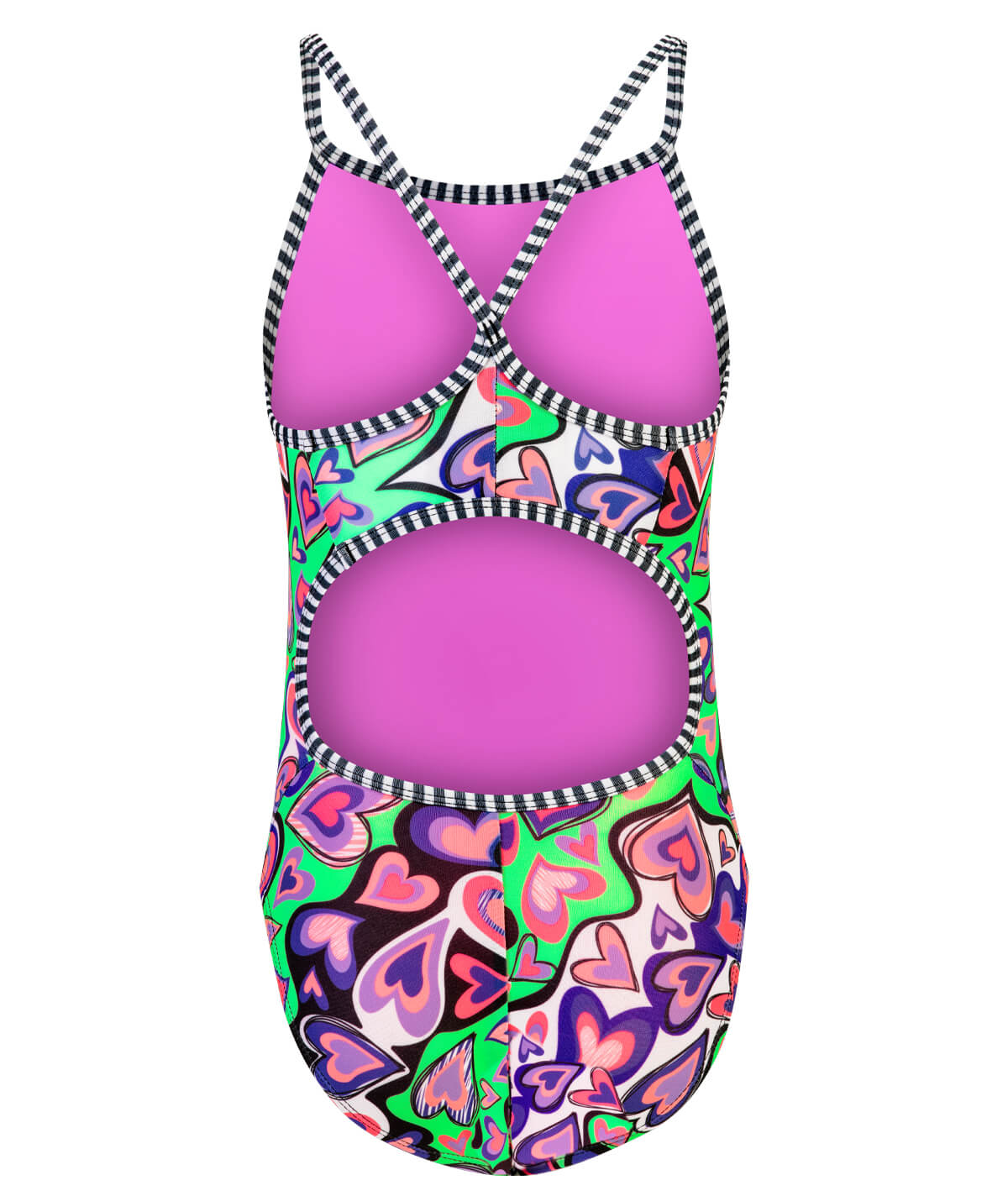 Uglies Girls Printed Keyhole One Piece Swimsuit