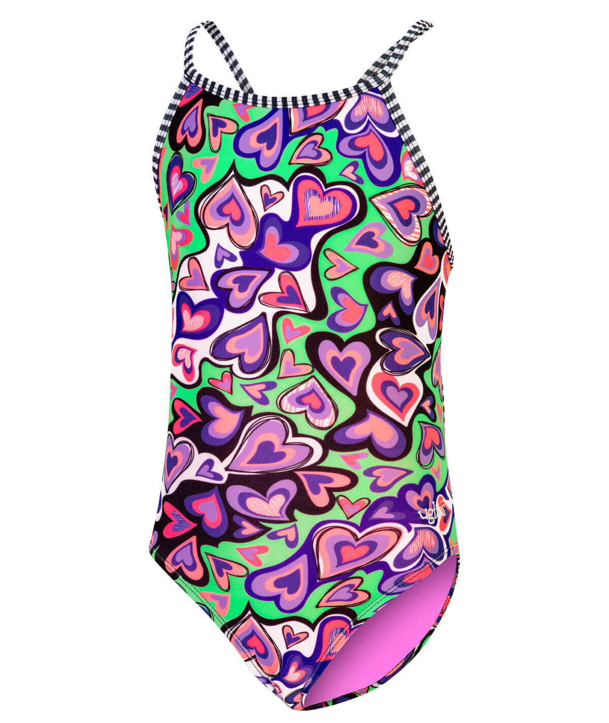 Uglies Girls Printed Keyhole One Piece Swimsuit