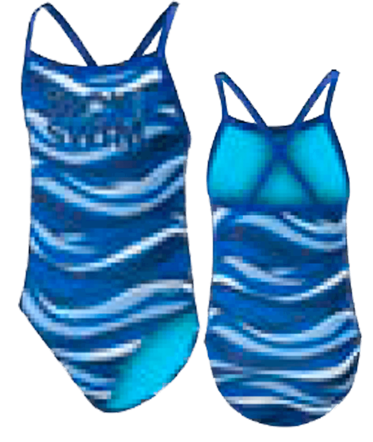 Girl's One Piece Sublimated Cross-Back Swimsuit